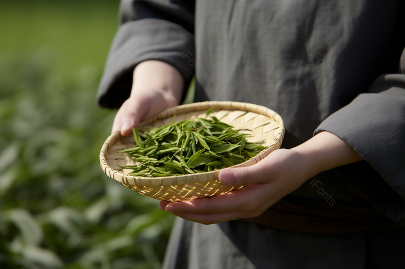 采茶茶园姑娘手捧新茶手部特写,高清,摄影图,摄影图片,图片大全,摄影图免费下载